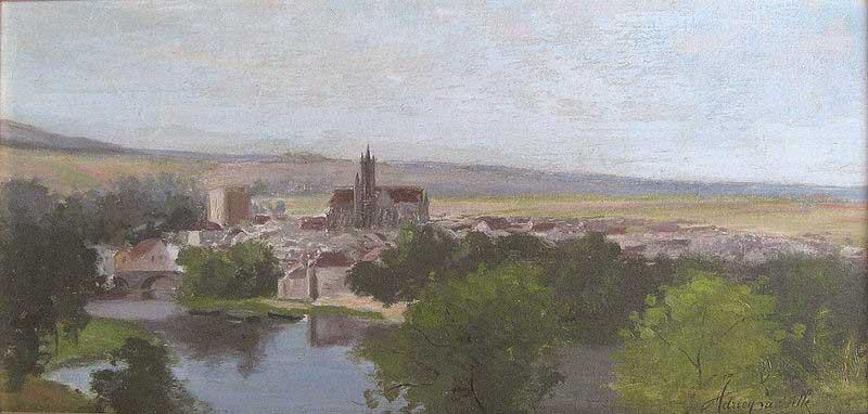 Adrien Lavieille Vue de Moret-sur-Loing